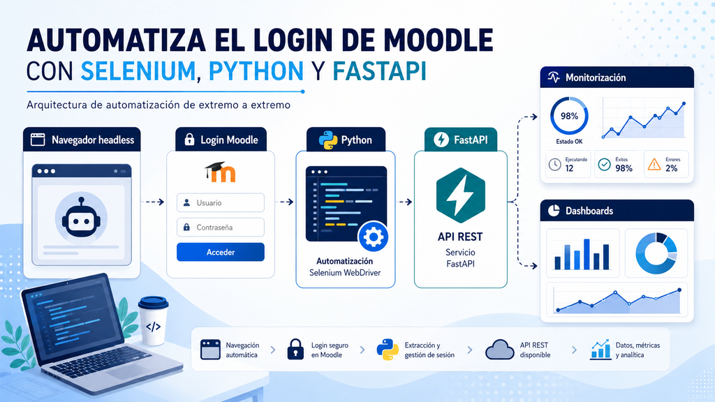 Automatización del login de Moodle con Python Selenium y FastAPI