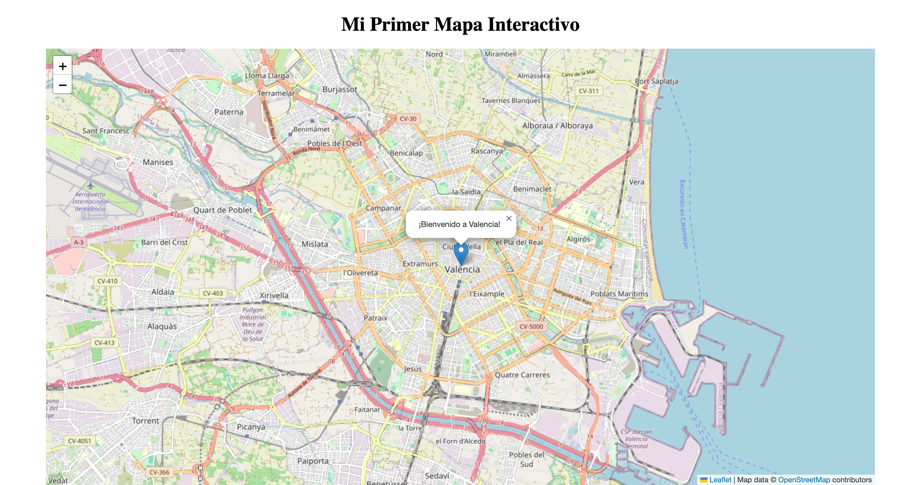 Paso 2, añadiendo un marcador al mapa