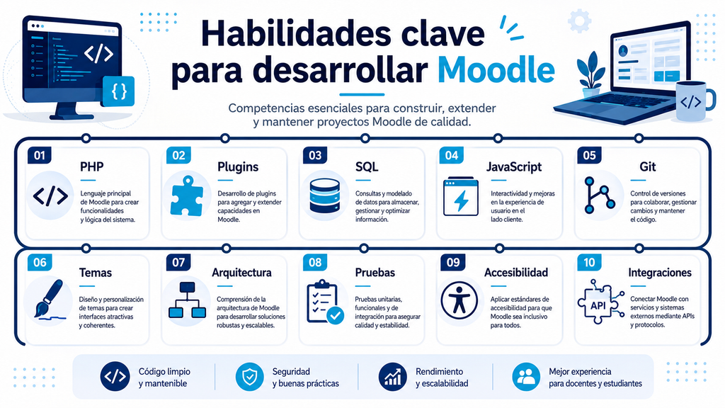 Mapa visual de competencias técnicas para LMS