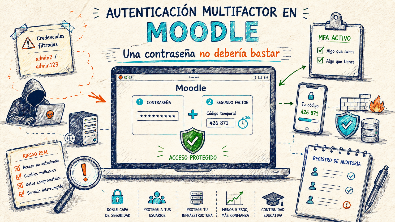¡Blindaje Extra para tu Moodle! Guía de Configuración MFA y Consejos de Seguridad Esenciales