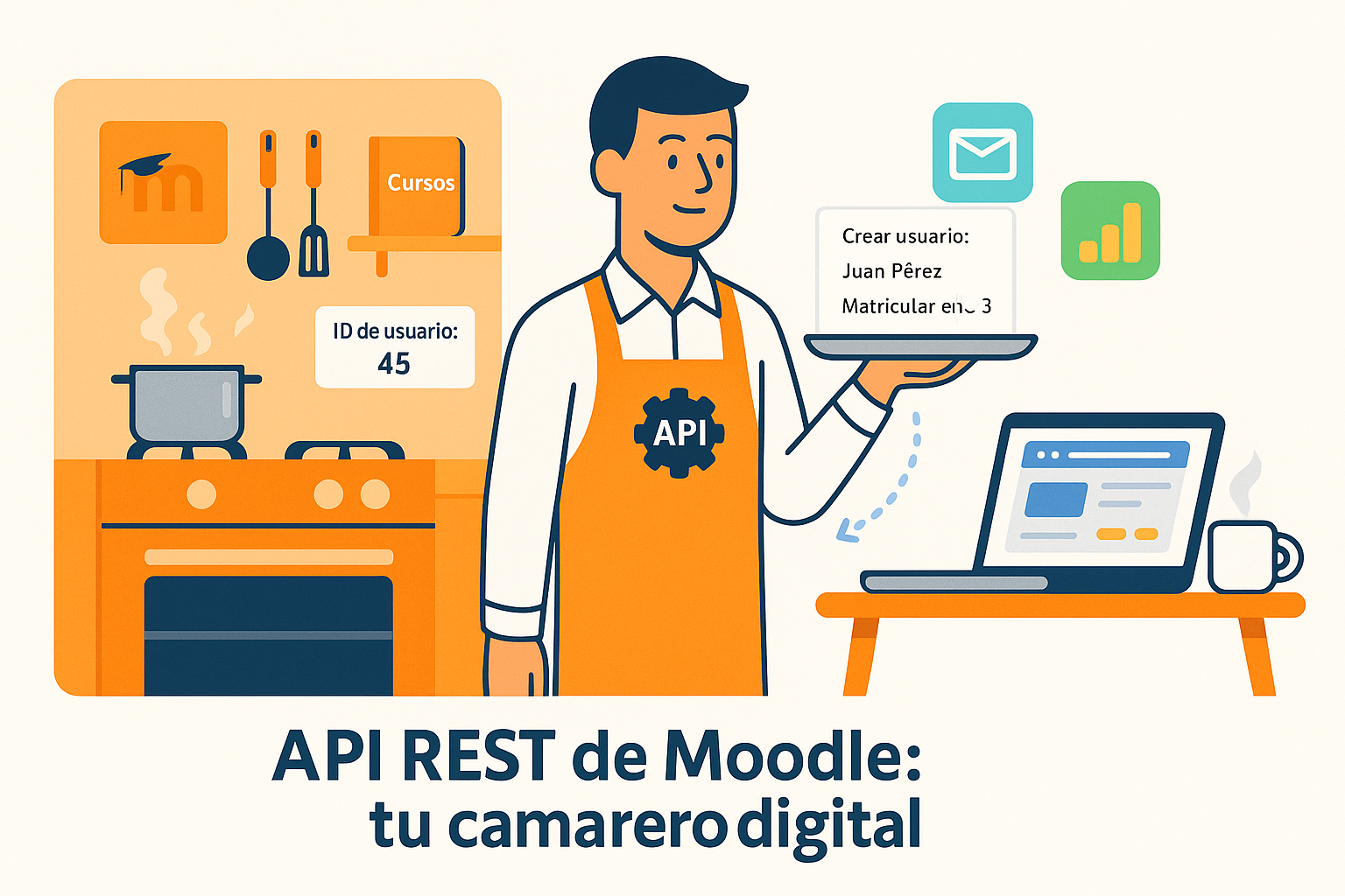 API REST de Moodle, tu camarero digital