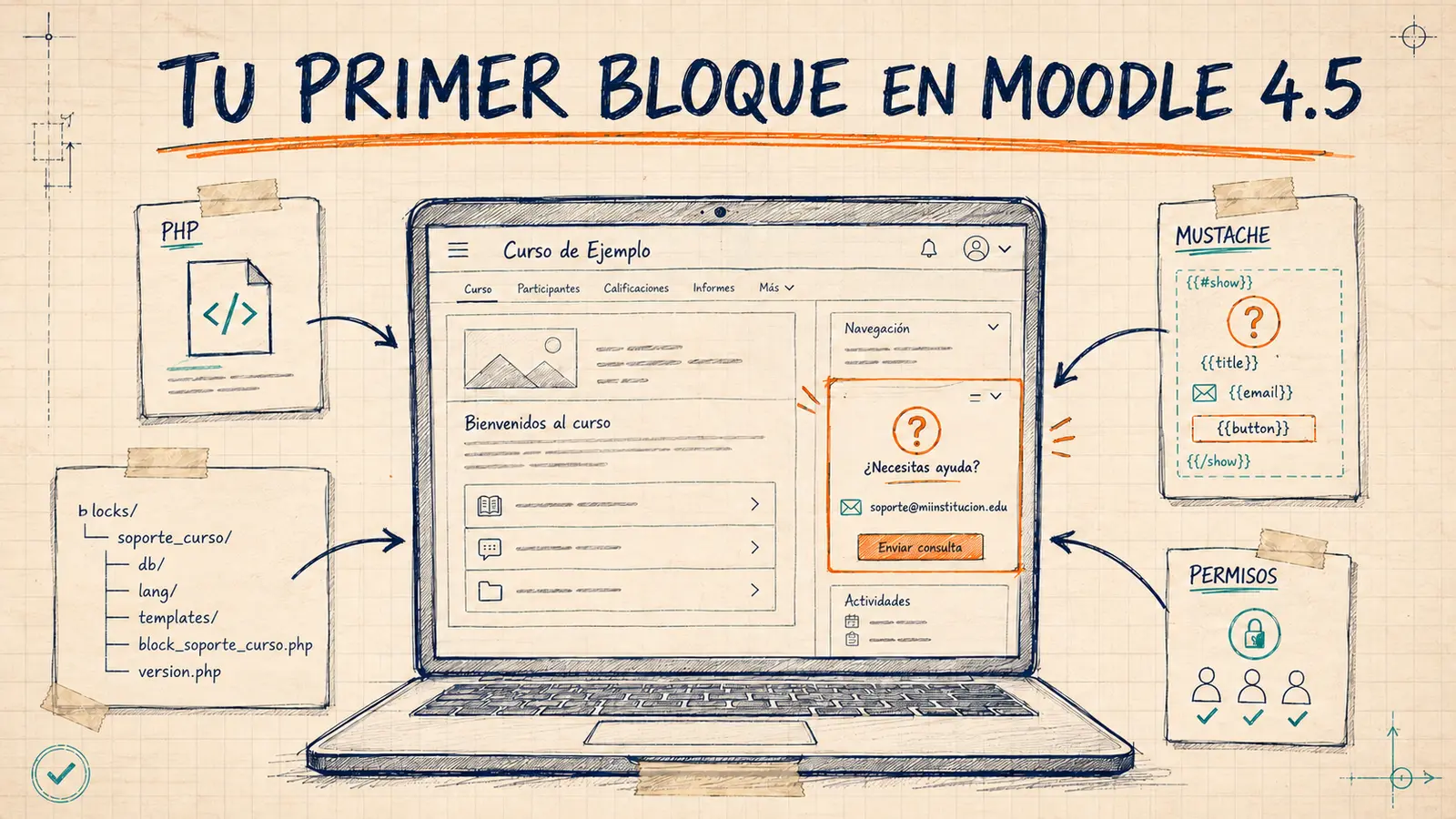Guía Definitiva: Crea tu primer bloque en Moodle 4.5 desde cero (Parte 1)