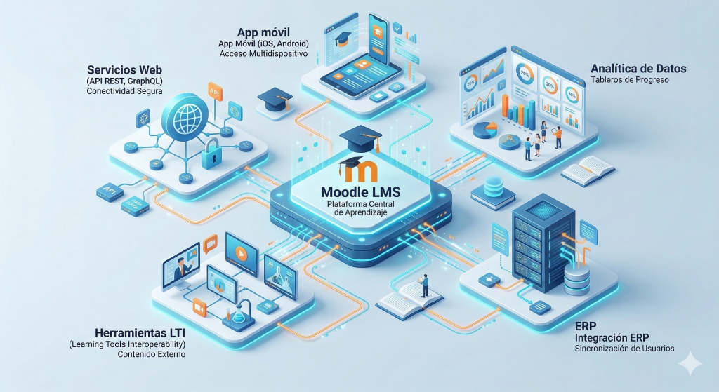 Integraciones externas con Moodle mediante Web Services y LTI
