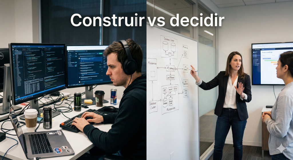 Qué hace un CTO en EdTech: tomando decisiones estratégicas frente a un desarrollador programando