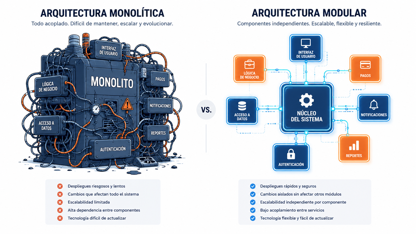Problema: LMS monolito sobrecargado con múltiples plugins frente a un ecosistema desacoplado