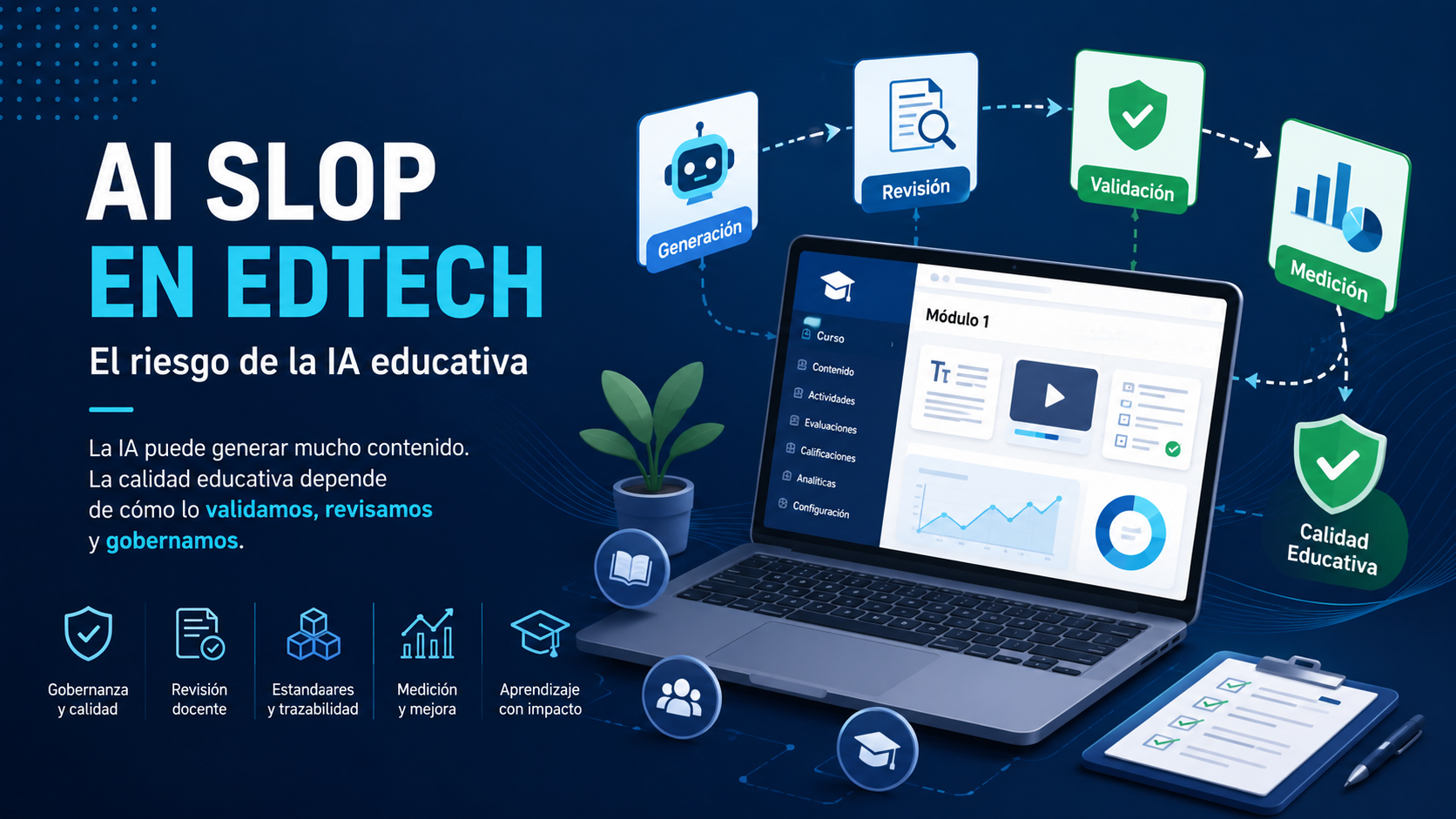 AI Slop en EdTech: cuando la IA llena tu campus virtual de contenido mediocre