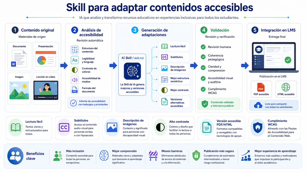 Skill para adaptar contenidos educativos a lectura fácil y accesibilidad