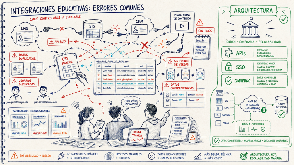 Errores habituales en integraciones educativas y sistemas EdTech aislados