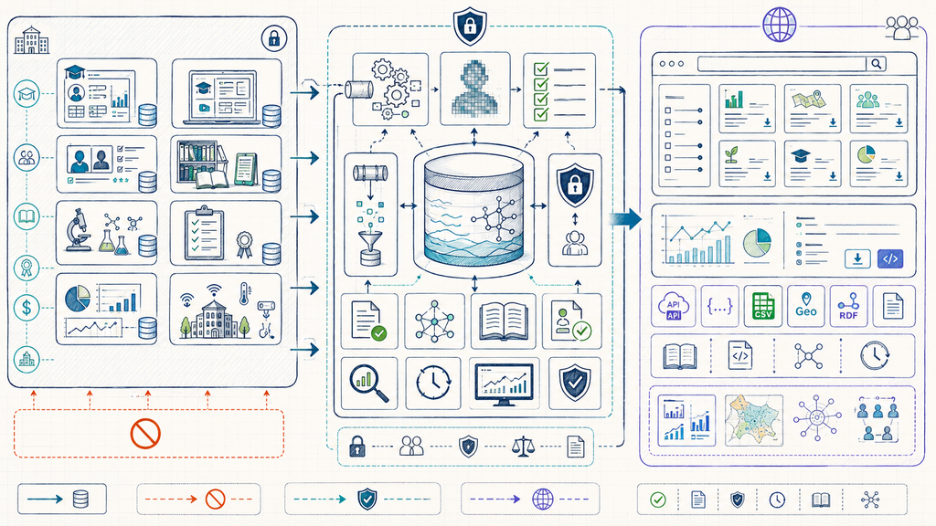 Arquitectura de datos abiertos en un campus digital moderno