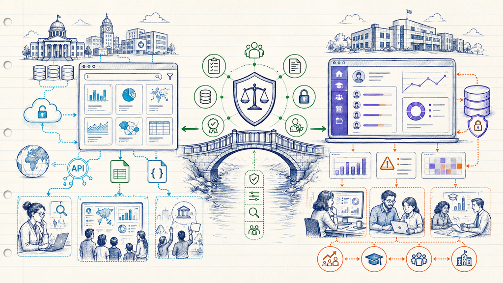 Comparativa visual entre Open Data y Learning Analytics en instituciones educativas