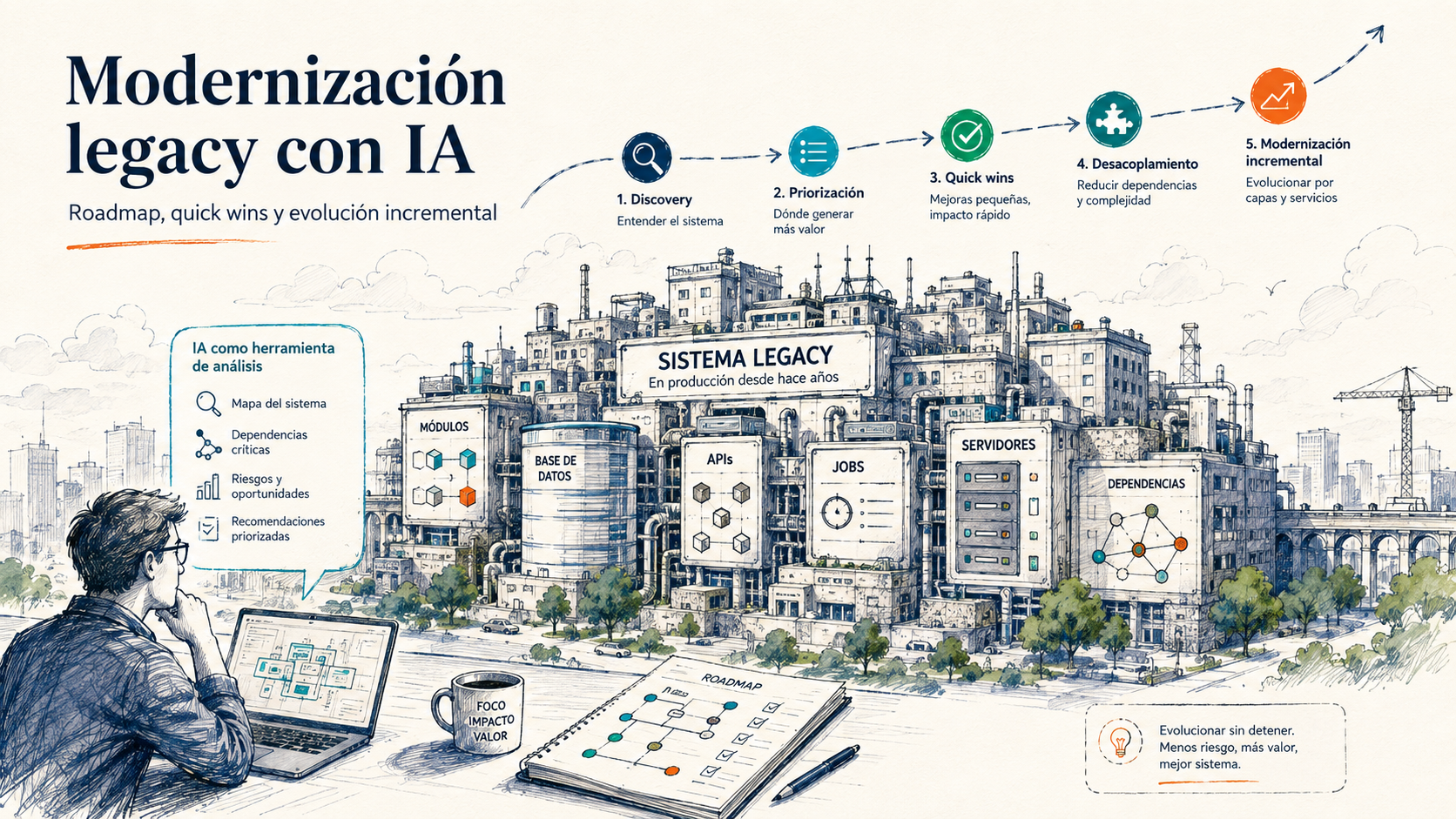 Cómo crear un roadmap de modernización legacy con IA: de los prompts a la estrategia