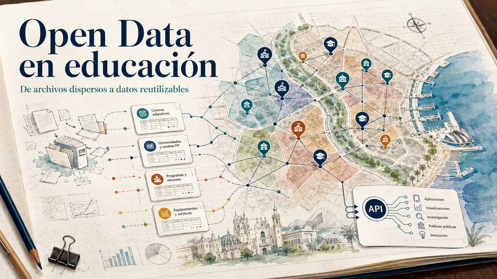 Open Data en educación: guía práctica para pasar de archivos dispersos a datos reutilizables